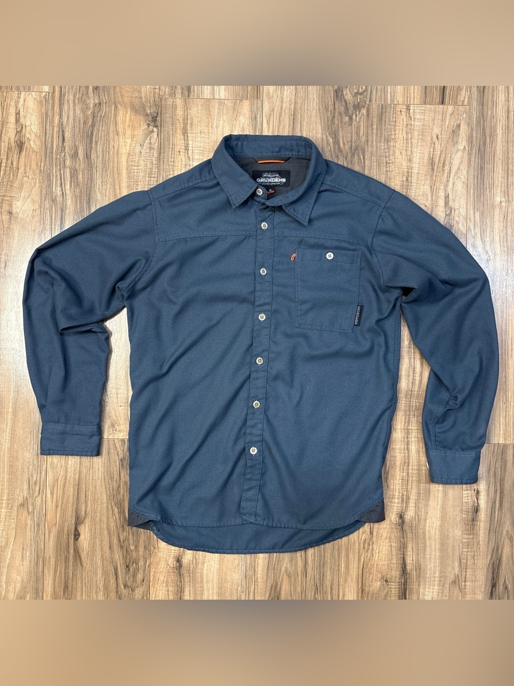 Grunden’s Navy Flannel Shirt Workwear Fishing Gear